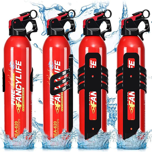 Fire Extinguisher for Home Kitchen Car Vehicle, Non-Toxic Water-Based Fire Extinguishers for House with Mounting Bracket, Portable Small A B C K Fire Extinguisher, 4 Pack